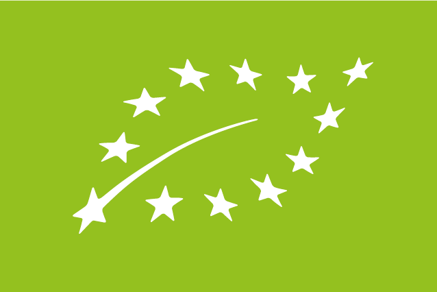 EU organic logo, the green leaf made of twelve stars