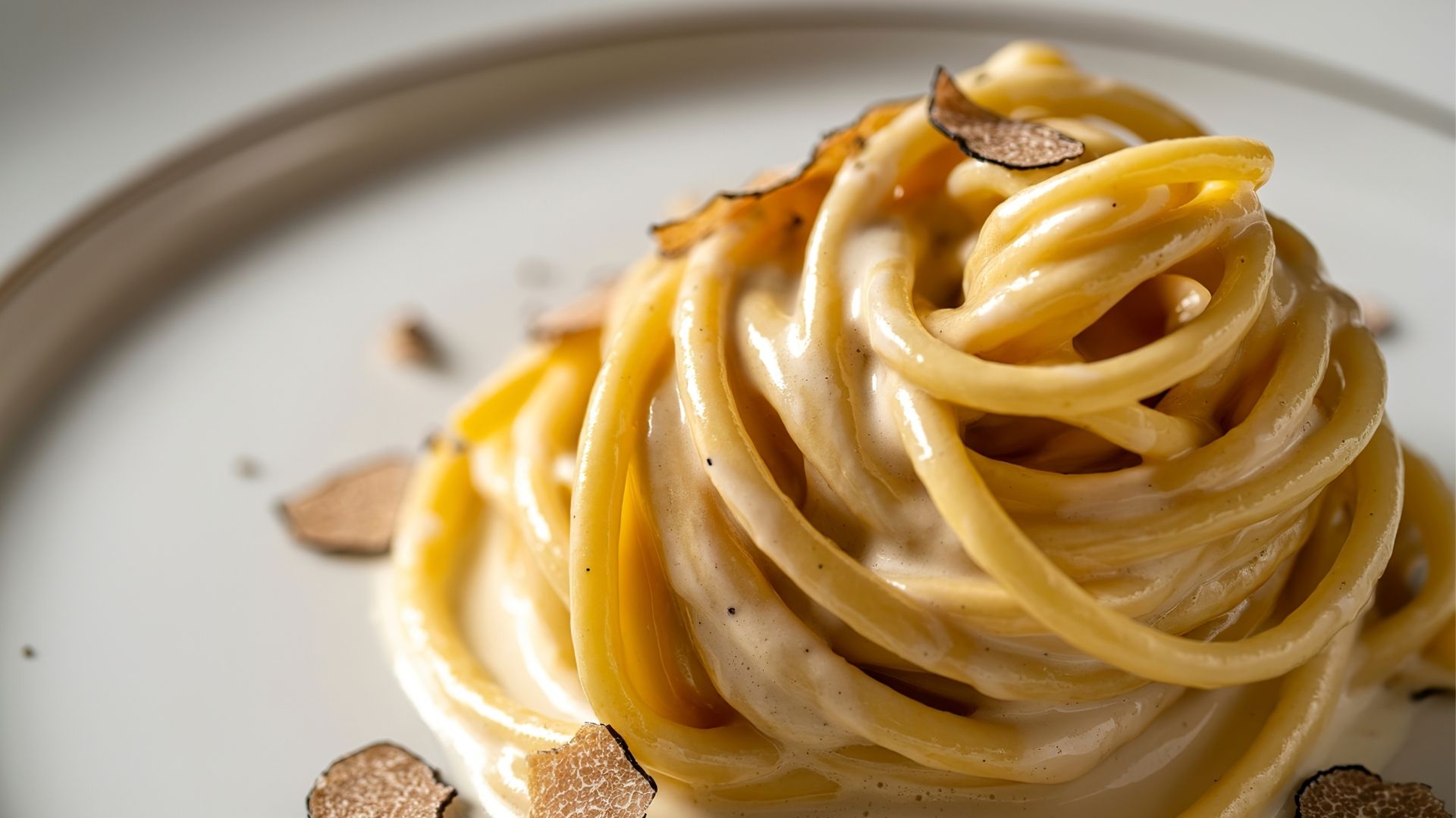 Truffle pasta at a wedding dinner in the THE DUKE distillery