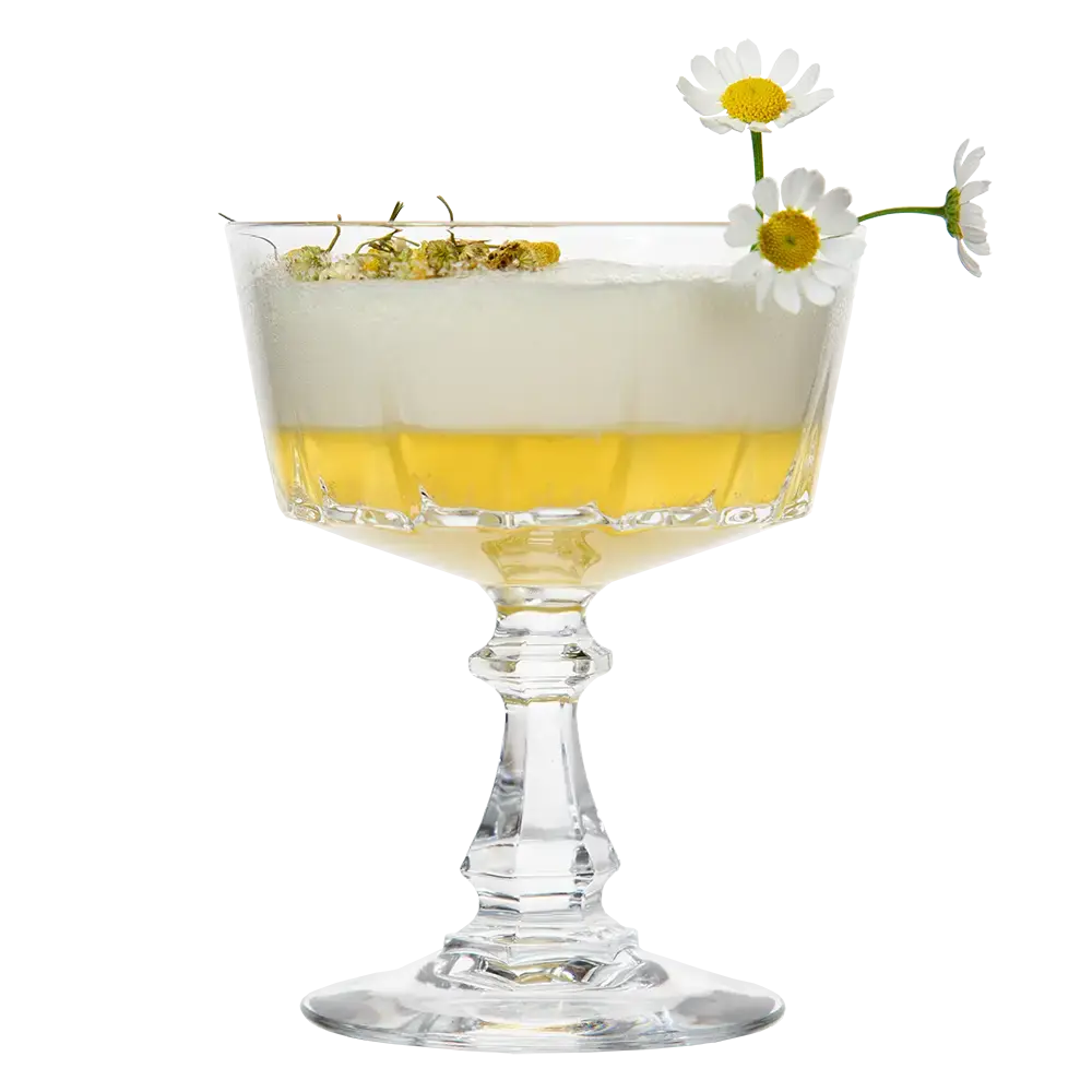 Chamomile Gin Sour mit THE DUKE Munich Dry Gin 