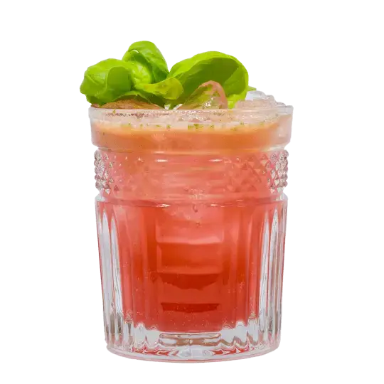 Raspberry Basil Gin Tonic mit THE DUKE Munich Dry Gin 