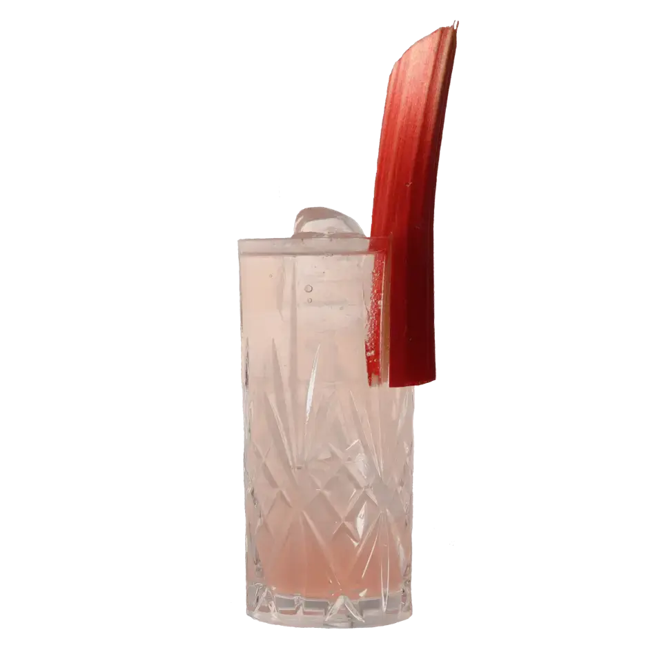 Rhabarber Collinns mit THE DUKE Gin Rhabarber Infusion