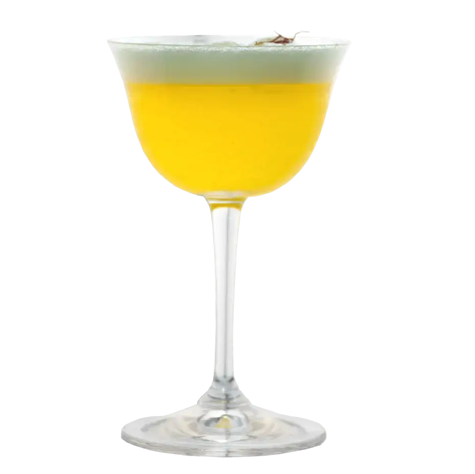 Saffron Gin Sour mit Safran infused THE DUKE Rough Gin