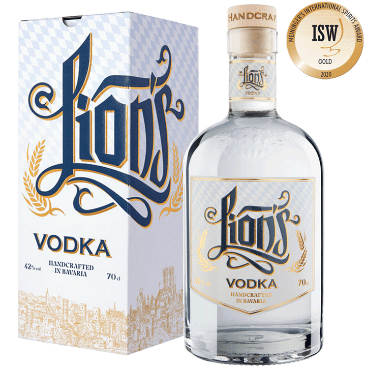 LION’s – Munich Handcrafted Vodka 70 cl mit Geschenkverpackung