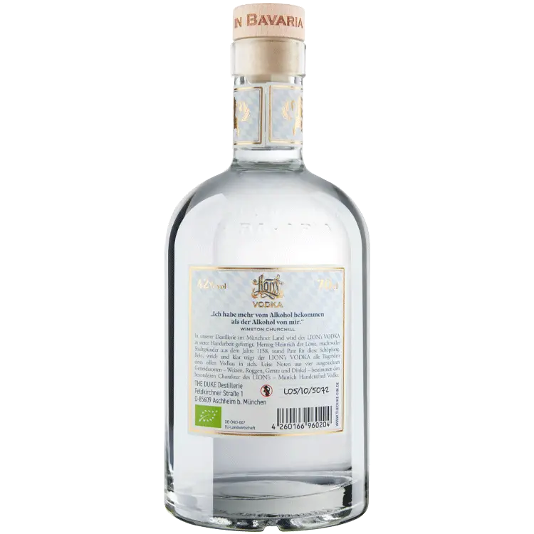 LION's – Munich Handcrafted Vodka 70 cl – THE DUKE